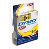 Dymo 43618 D1 feliratozószalag 6mm x 7m sárga alapon fekete