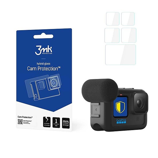 3MK CamProtect GoPro HERO 9 fekete hibrid üveg