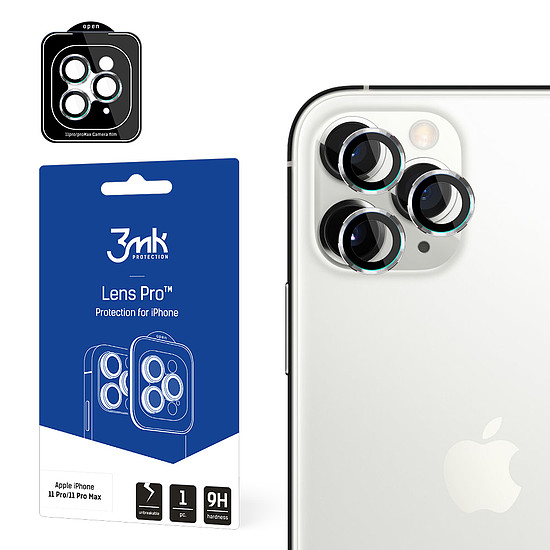 3mk Lens Protection Pro kameraburkolat iPhone 11 Pro / 11 Pro Max készülékhez - ezüst