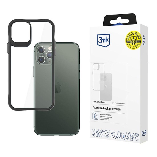 3mk Satin Armor Case+ tok iPhone 11 Pro Max készülékhez - átlátszó