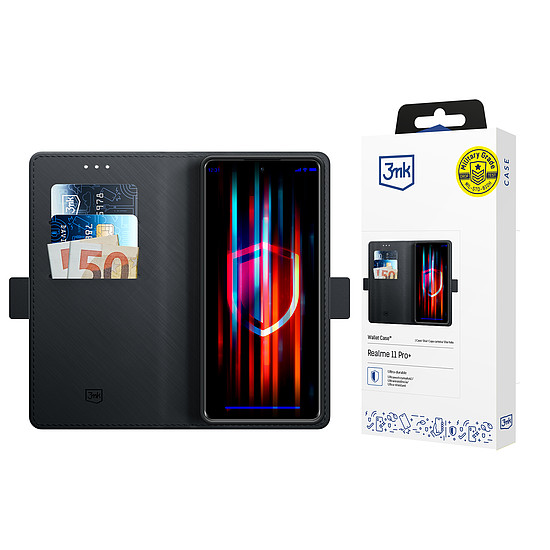 3mk Wallet tok Realme 11 Pro+-hoz - fekete