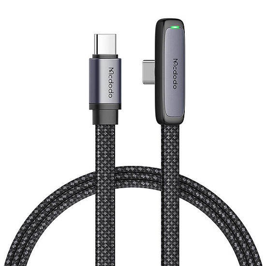 90 fokos USB-C-USB-C kábel Mcdodo CA-3360, 65 W, 1,2 m fekete