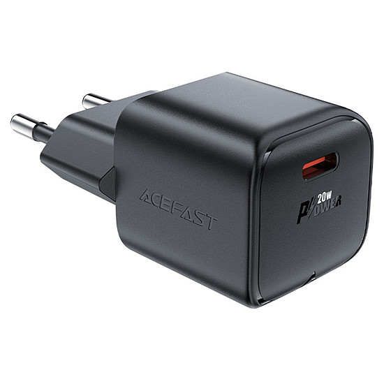 Acefast A73 Mini PD 20W GaN USB-C fali töltő - fekete