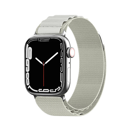 Alpesi szíj acél csattal Apple Watchhoz 42/44/45/49 mm - ezüst