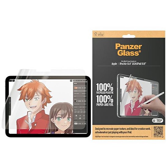 Antibakteriális PanzerGlass GraphicPaper fólia vakító szűrővel iPad Air 13" 2024 / iPad 10.9" készülékekhez