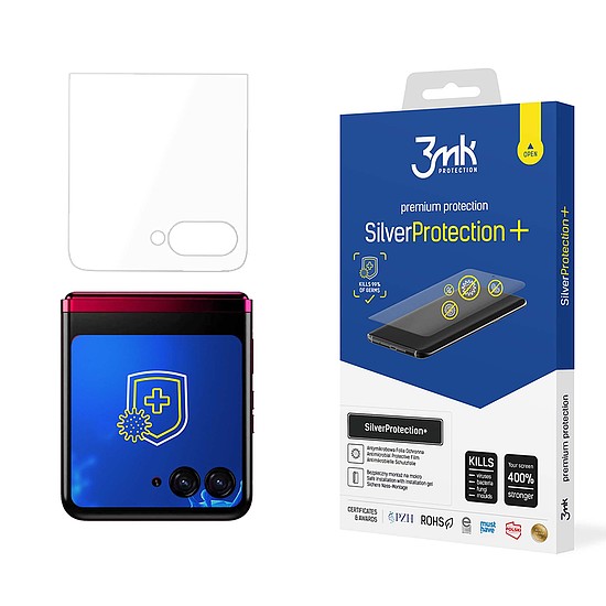 Antibakteriális védőfólia 3mk SilverProtection+ Motorola Razr 50 Ultra készülékhez (elöl)