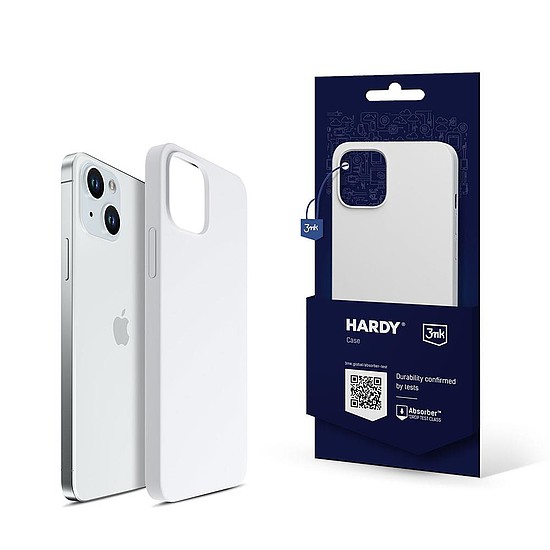 Apple iPhone 15 - 3mk Hardy Szilikon MagCase ezüst-fehér