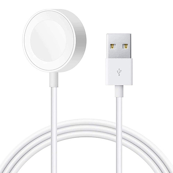 Apple - Vezeték nélküli töltőkábel (MX2F2ZM/A) - USB az Apple Watchhoz, 2 m - Fehér (tömeges csomagolás)