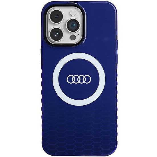 Audi IML Big Logo MagSafe tok iPhone 14 Pro Max telefonhoz - kék