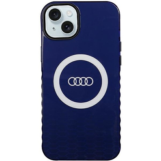 Audi IML Big Logo MagSafe tok iPhone 15 Plus / 14 Plus telefonhoz - kék