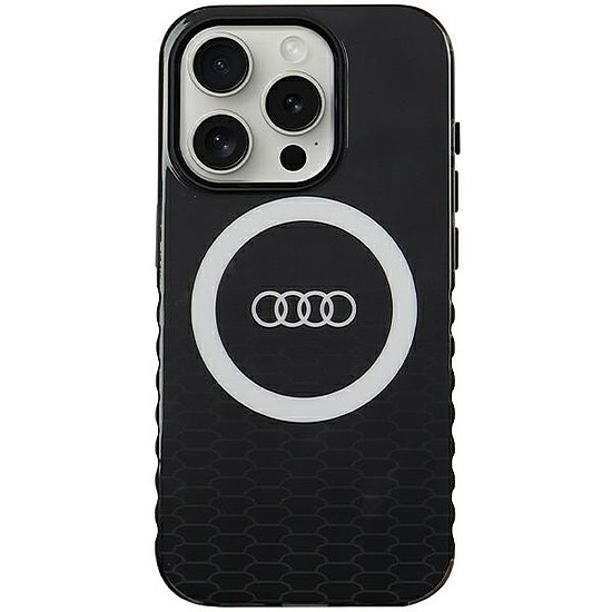 Audi IML Big Logo MagSafe tok iPhone 15 Pro-hoz - fekete