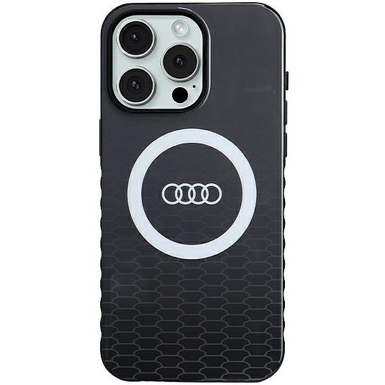 Audi IML Big Logo MagSafe tok iPhone 15 Pro Max telefonhoz - fekete