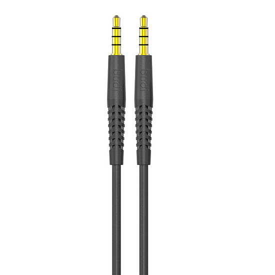 AUX kábel mini jack 3,5 mm - mini jack 3,5 mm Budi, 1,2 m, fekete (150AUX)