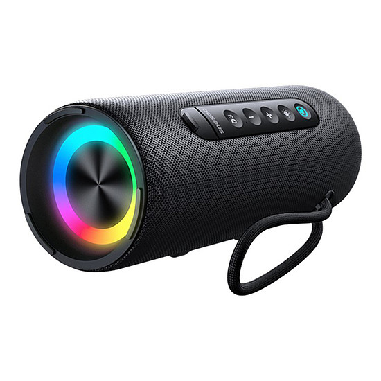 Baseus - AeQur VO20 vezeték nélküli hangszóró (A20067900117-00) - Bluetooth 5.3, RGB világítás, IPX5, mélyhang - fekete