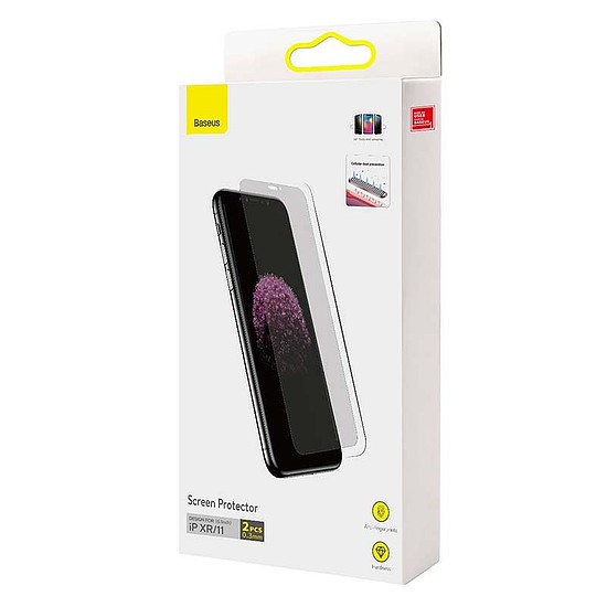 Baseus edzett üvegfólia 0,3mm iPhone XR/11 készülékhez, 2 db (SGBL060502)