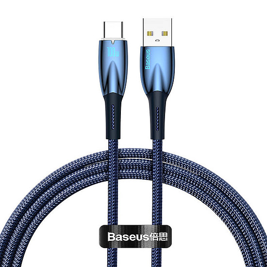 Baseus Glimmer USB - USB-C töltőkábel, 100W, 1m, kék (CADH000403)