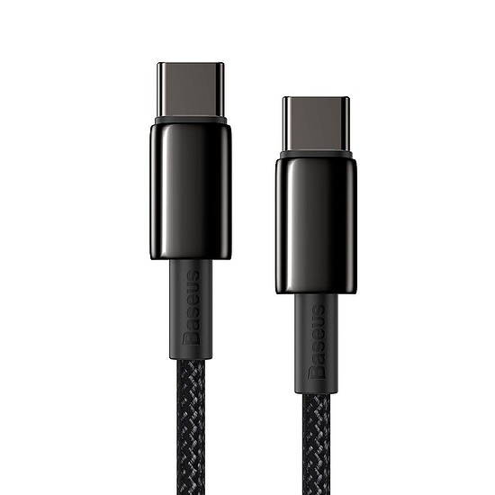 Baseus Tungsten Gold USB-C-USB-C kábel, 100 W, 1 m, fekete (CATWJ-01)