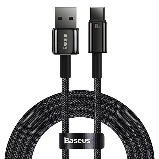 Baseus Tungsten Gold USB - USB-C Kábel, 100W, 2m, fekete (CAWJ000101)