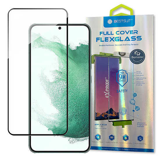 Bestsuit 3D Edge Nano Flexi Glass üvegfólia teljes képernyős edzett üveg kerettel Samsung Galaxy S22 + (S22 Plus) átlátszó