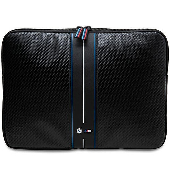 BMW Carbon & Blue Stripe tok egy 14"-os laptophoz - fekete