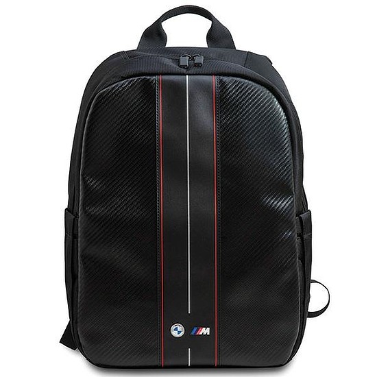 BMW Carbon & Red Stripe hátizsák 16"-os laptophoz - fekete