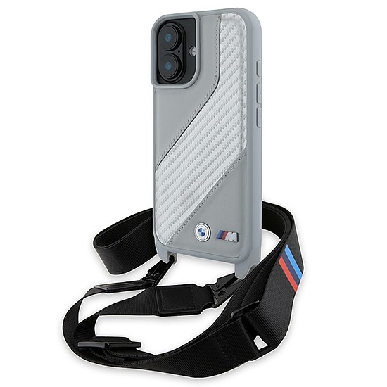 BMW M Edition Carbon Stripe & Strap iPhone 16 tok - szürke