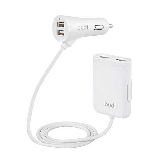 Budi - 4 USB autós töltő 2 USB port az autó hátuljához használható (BD068W)