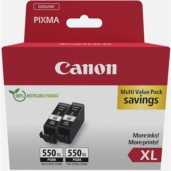 Canon PGI-550XL Twin pack Black tintapatron eredeti 6431B010