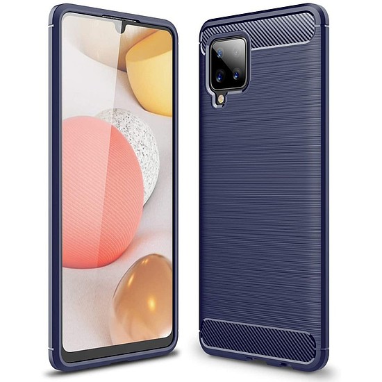 Carbon Case Flexible Cover TPU tok Samsung Galaxy A42 5G kék