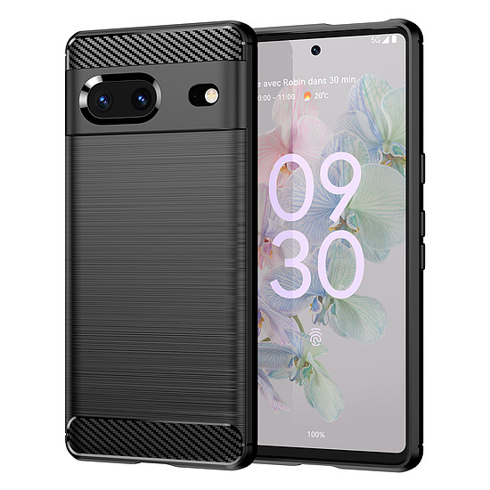 Carbon Case rugalmas borítás a Google Pixel 7 telefonhoz, fekete