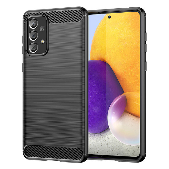 Carbon Case Rugalmas TPU burkolat Samsung Galaxy A73 fekete