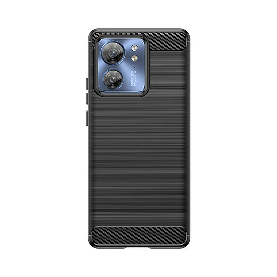 Carbon Case szilikon tok Motorola Edge 40-hez - fekete