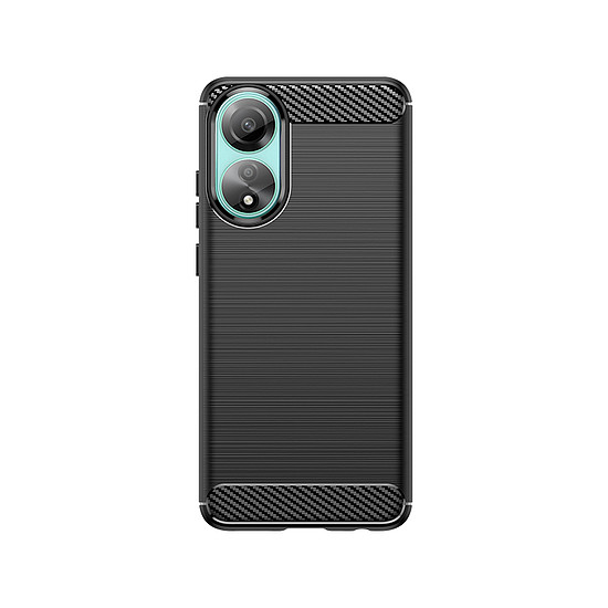 Carbon Case szilikon tok Oppo A78 4G-hez - fekete