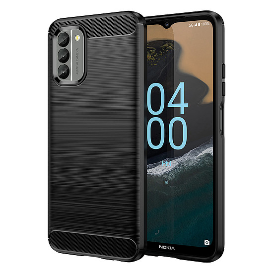 Carbon Case tok Nokia G400 rugalmas szilikon karbon borítás fekete