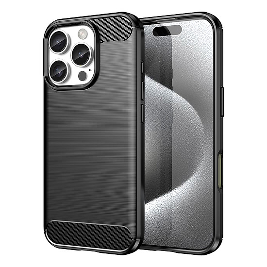 Carbon tok iPhone 16 Pro Max szilikon tokhoz - fekete