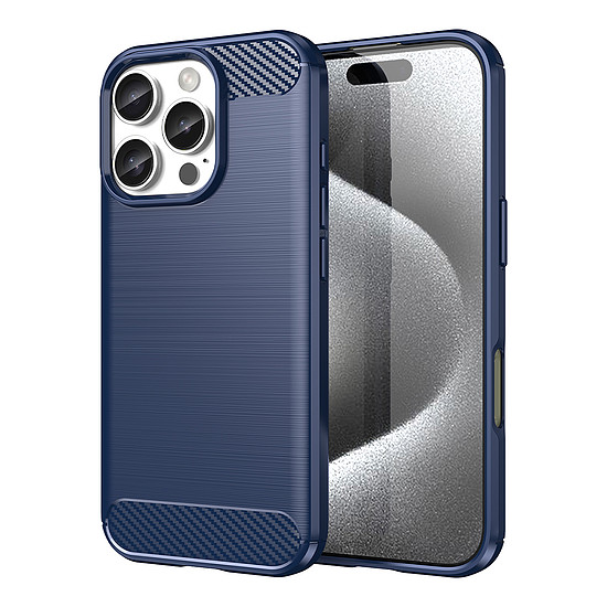 Carbon tok iPhone 16 Pro Max szilikon tokhoz - kék