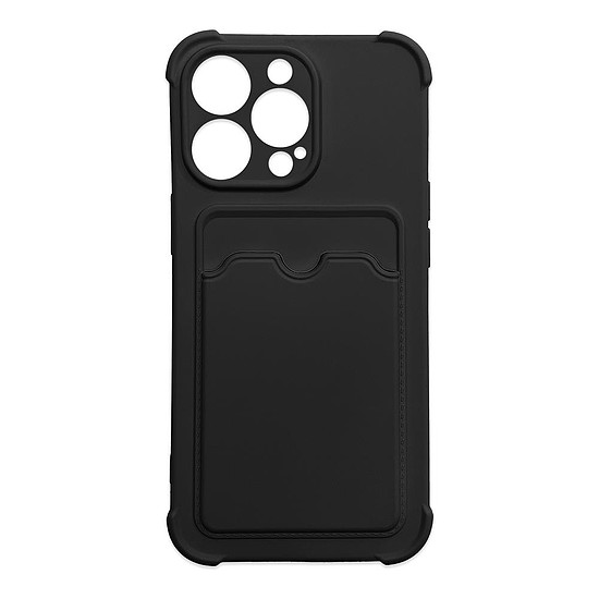 Card Armor Case tok tasak fedele Xiaomi Redmi 10X 4G / Xiaomi Redmi Note 9 Card Wallet szilikon páncél borító légzsákhoz fekete