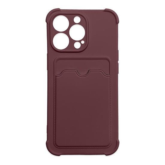 Card Armor Case tok tok borító iPhone 11 Pro Card Wallet szilikon légzsák páncél tok málna