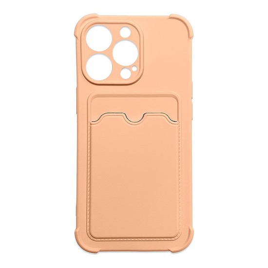 Card Armor Case tok tok borító iPhone 12 Pro Card Wallet szilikon légzsák páncélos rózsaszín