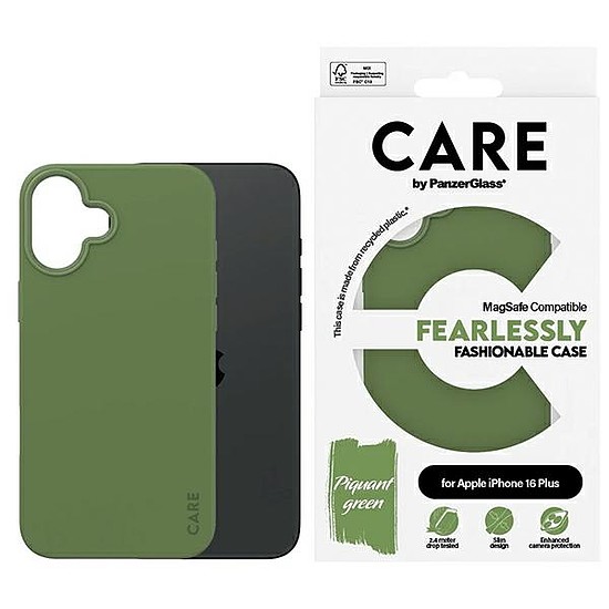 CARE by PanzerGlass Fashion Case iPhone 16 Plus 6,7" zöld/zöld MagSafe 1387