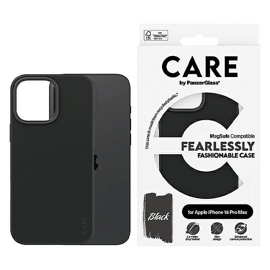 CARE by PanzerGlass Fashion Case iPhone 16 Pro Max 6,9" fekete/fekete MagSafe 1380