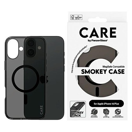 CARE by PanzerGlass Flagship Case iPhone 16 Plus 6,7" füstös/füstös MagSafe 1351