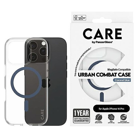 CARE by PanzerGlass Flagship Case iPhone 16 Pro 6,3" kék/kék MagSafe 1366