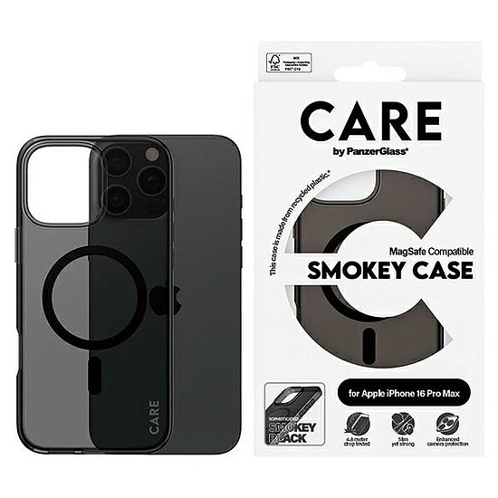 CARE by PanzerGlass Flagship Case iPhone 16 Pro Max 6,9" füstös/füstös MagSafe 1352