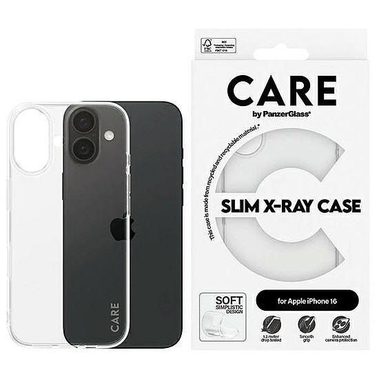 CARE by PanzerGlass X-Ray Soft Basic Case iPhone 16 6,1" átlátszó 1441