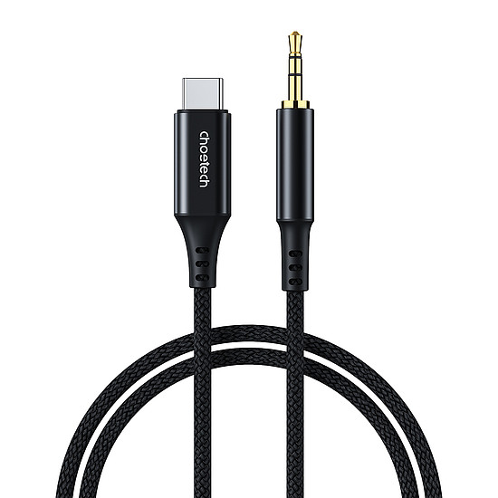 Choetech AUX006 USB-C / mini jack 3,5 mm-es kábel 1 m - fekete