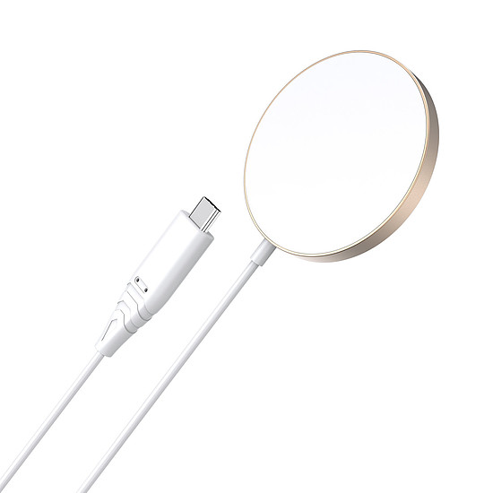 Choetech mágneses vezeték nélküli töltő 15W MagSafe iPhone 12/13/14 arany (T518-F-GO) telefonhoz