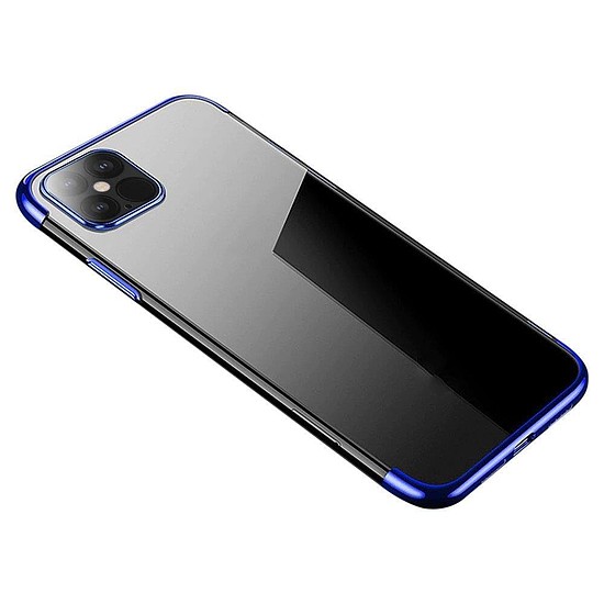 Clear Color Case Gel TPU Galvanizáló keret borító iPhone 13 Pro kék