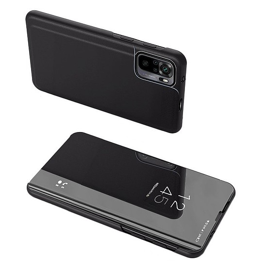 Clear View Case flip tok Xiaomi Redmi Note 11 Pro+ 5G (Kína) / 11 Pro 5G (Kína) / Mi11i HyperCharge / Poco X4 NFC 5G fekete