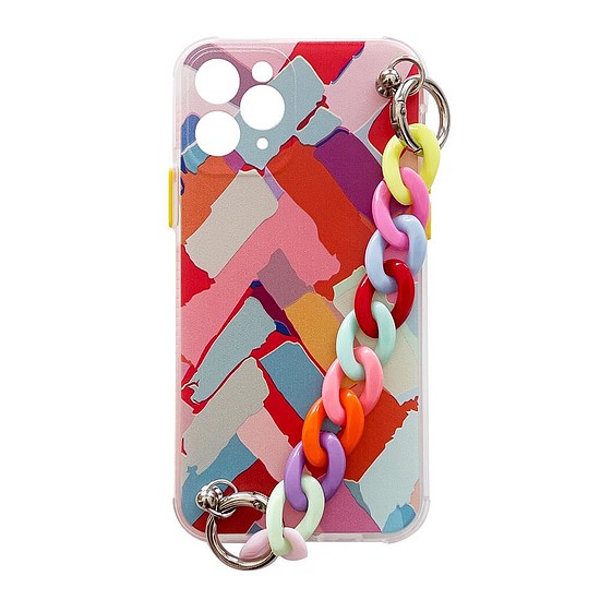 Color Chain Case gél rugalmas elasztikus tokburkolat láncfüggővel Samsung Galaxy A42 5G többszínű készülékhez (3)